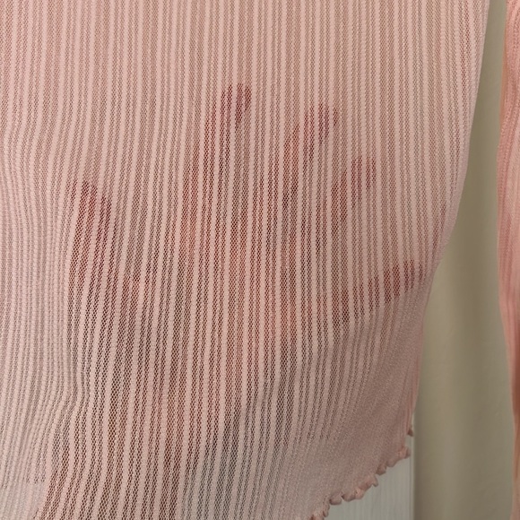 PINK SEE THROUGH TOP - Picture 3 of 3